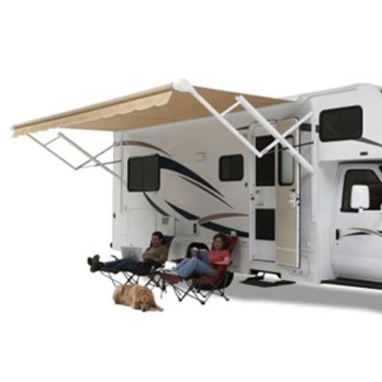 Picture of Carefree Fiesta Bordeaux Vinyl 20'L X 8'Ext Adj Pitch Spring Assist Patio Awning EA208B00 00-0844                            