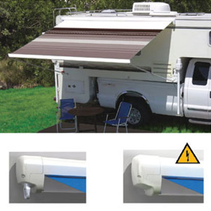 Picture of Carefree Freedom Ocean Blue Vinyl 9' 10"L X 8'Ext Adj Pitch Manual Box Awning 351188E25 00-0966                              
