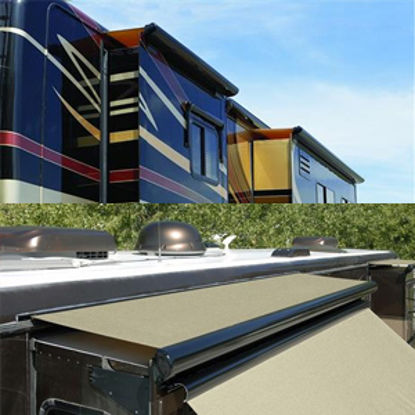 Picture of Carefree SOK III Vinyl 62-69" Roof X 42"Ext Power Slide-Out Awning w/Black Cover UP06962JV 00-6600                           