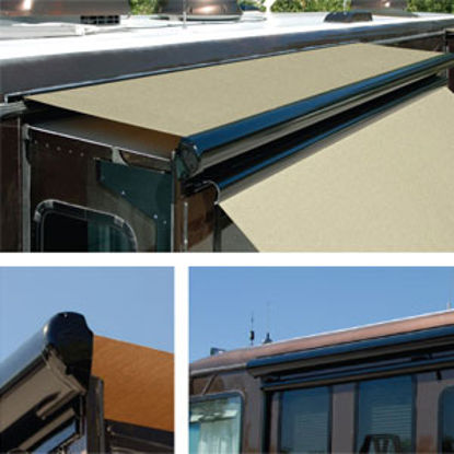 Picture of Carefree Ascent Solid Black Vinyl 144-149" Roof X 42"Ext Power Slide-Out Awning KB14862JV42 00-9909                          