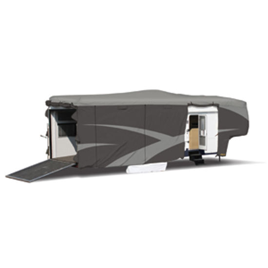 Picture of ADCO Designer SFS Aquashed (R) Gray Fabric Cover For 28' 1"-30' Toy Haulers 52274 01-0262                                    