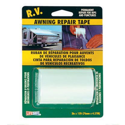Picture of Top Tape  3"W x 15' Roll Clear Polyethylene Awning Repair Tape RE3848 01-0656                                                