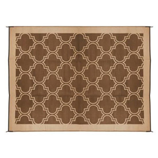 Picture of Camco  6' x 9'  Brown/ Tan Camping Mat 42877 01-0747                                                                         