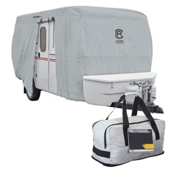 Picture of Classic Accessories PermaPro Molded Fiberglass RV Cover For 8'1"-10' Trailer 80-407-141001-RT 01-0906                        