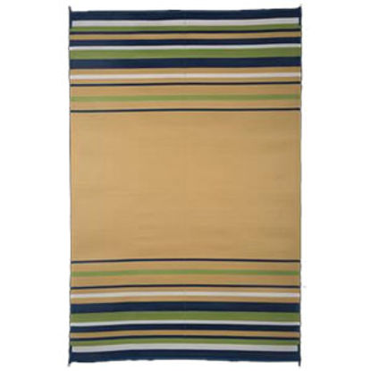 Picture of Faulkner  12'L x 9'W Navy/ White/ Lime/ Beige Polypropylene Camping Mat 68790 01-1040                                        