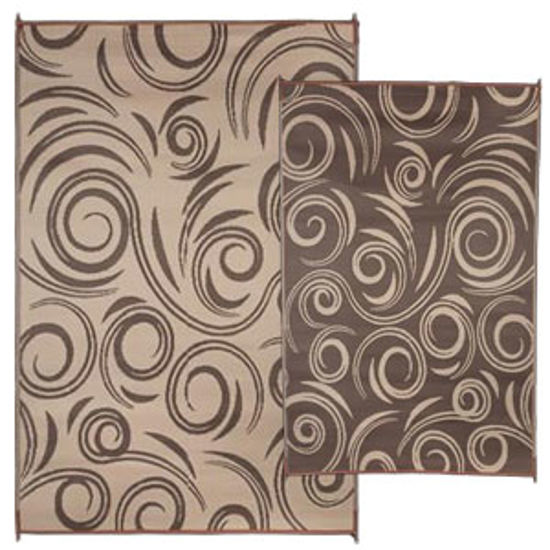 Picture of Faulkner  12'L x 9'W Brown/ Beige Polypropylene Reversible Camping Mat 68860 01-1056                                         