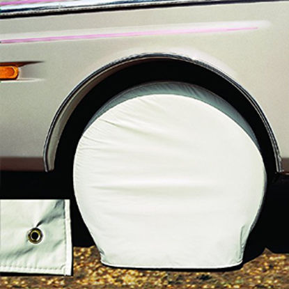 Picture of ADCO Ultra Tyre Gard 2-Pack White 40" to 42" Diam Single Tire Cover 3949 01-1100                                             