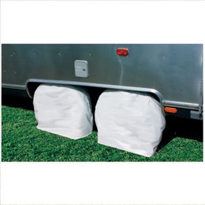 Picture of Camco  1-Pair Colonial White 33"-35" Tire Covers 45334 01-1385                                                               