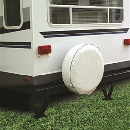 Picture of Camco  34" Size A Arctic White Spare Tire Cover 45340 01-1480                                                                