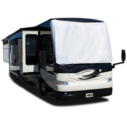 Picture of ADCO  White Tyvek Fabric Windshield Cover For Class A Motorhomes 2600 01-1630                                                