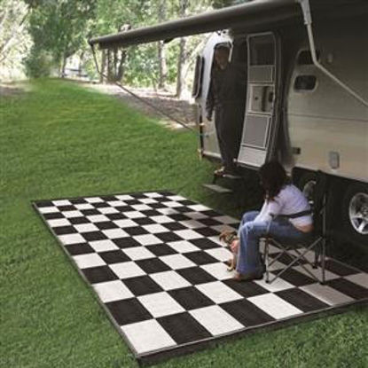 Picture of Camco  6' x 9' Black/White Reversible Camping Mat 42884 01-2946                                                              
