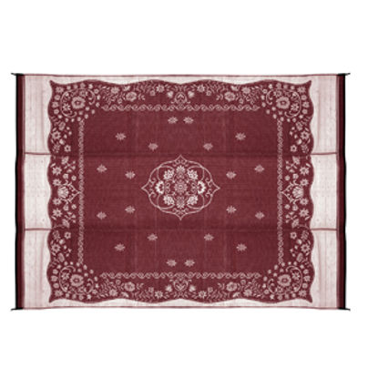 Picture of Camco  9' x 12' Burgundy Oriental Reversible Camping Mat 42852 01-2962                                                       