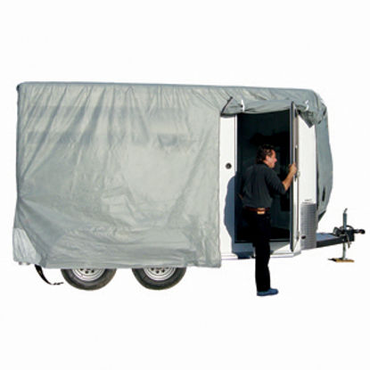 Picture of ADCO SFS AquaShed (R) Gray Fabric/Poly Cover For 8'-10' Bumper Pull Horse Trailers 46001 01-3430                             