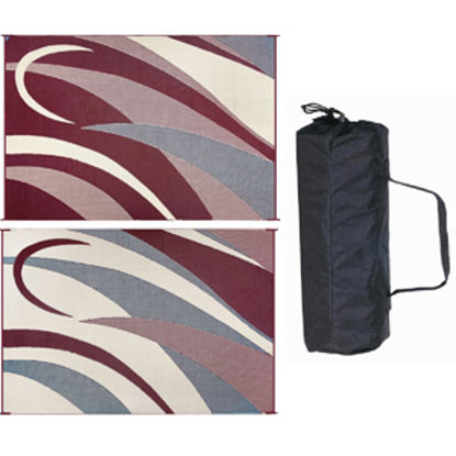 Picture of Ming's Mark  8' x 12' Burgundy/Black Reversible Camping Mat GA5 01-4133                                                      