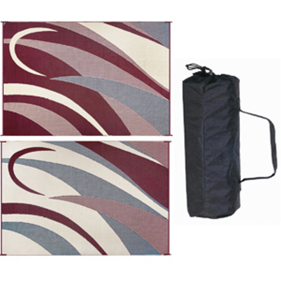 Picture of Ming's Mark  8' x 12' Burgundy/Black Reversible Camping Mat GA5 01-4133                                                      