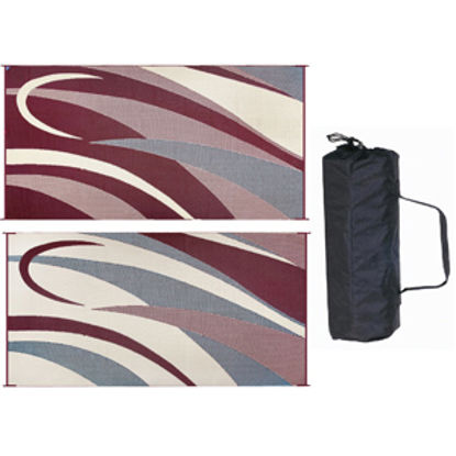 Picture of Ming's Mark  8' x 16' Burgundy/Black Reversible Camping Mat GB5 01-4134                                                      