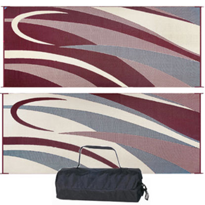 Picture of Ming's Mark  8' x 20' Burgundy/Black Reversible Camping Mat GC5 01-4135                                                      