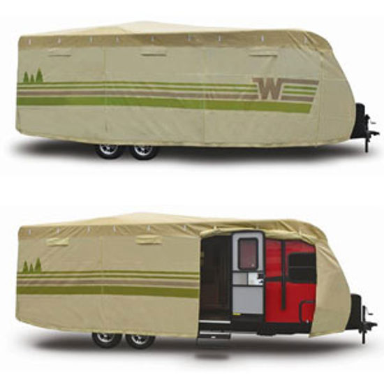 Picture of ADCO Winnebago (TM) Tan Polypropylene Cover For Up To 15' Travel Trailers 64838 01-8648                                      