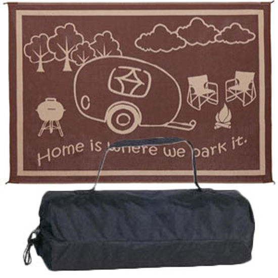 Picture of Ming's Mark  8' x 11' Brown/Beige Reversible Camping Mat RH8117 01-8677                                                      