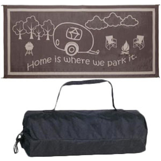 Picture of Ming's Mark  8' x 18' Black/White Reversible Camping Mat RH8181 01-8678                                                      