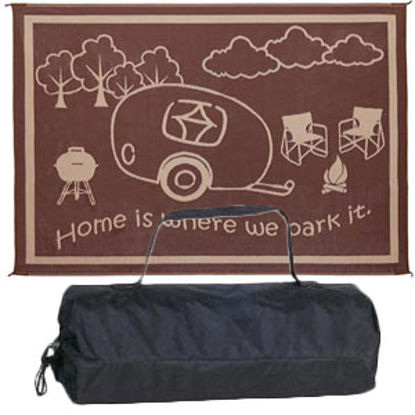 Picture of Ming's Mark  8' x 18' Brown/Beige Reversible Camping Mat RH8187 01-8679                                                      