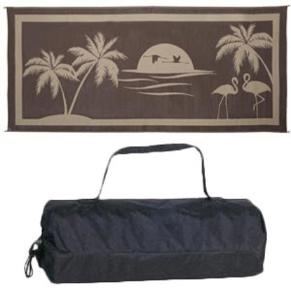 Picture of Ming's Mark  8' x 18' Brown/Beige Reversible Camping Mat TO8187 01-8680                                                      