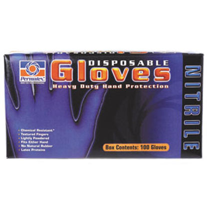 Picture of Permatex  Large Blue Nitrile Disposable Gloves 09185 02-1440                                                                 