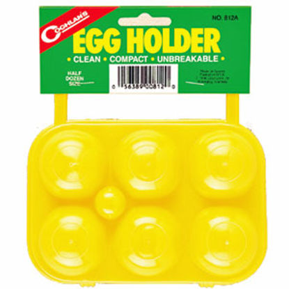Picture of Coghlan's  Yellow Plastic 6 Egg Holder w/ Carrying Handle 812A 03-0001                                                       