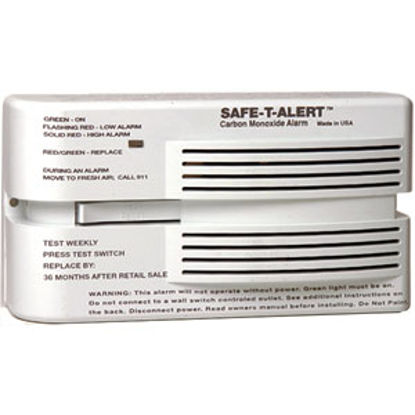 Picture of Safe-T-Alert  White 5-1/2"W x 3"H Carbon Monoxide Detector 65-541-WT 03-0251                                                 