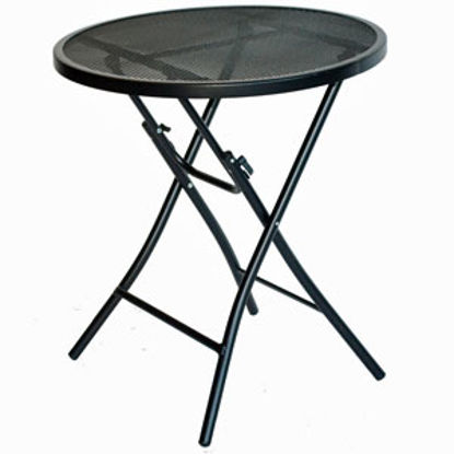 Picture of Prime Products  24" Dia x 26"H Black Steel Folding Table 13-5089 03-0360                                                     