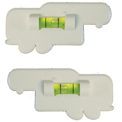 Picture of Prime Products  2-Pack White Stick-On Bubble Design 5th Wheel Shaped RV Level 28-0123 03-0415                                