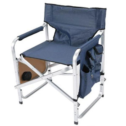 Picture of Faulkner  Blue Director's Chair w/ Side Tray & Pocket Pouch 48872 03-0480                                                    