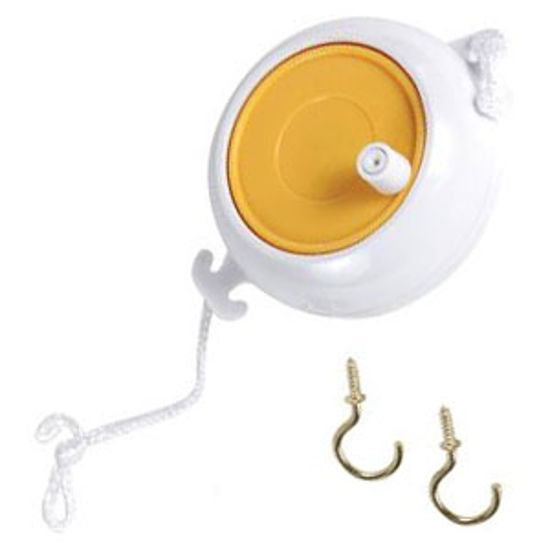 Picture of Camco  21' White & Yellow Plastic Laundry Reel 51065 03-0515                                                                 