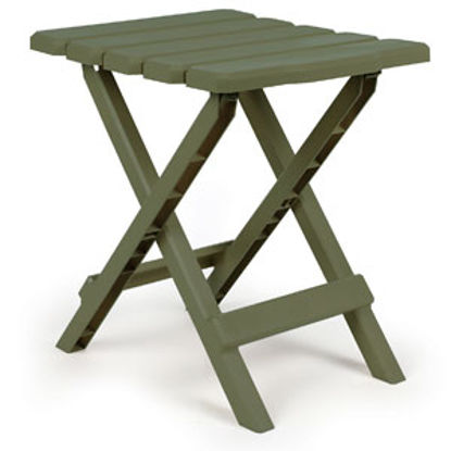 Picture of Camco Adirondack 12"L x 14"W x 15"H Sage Plastic Folding Adirondack Table 51880 03-0664                                      