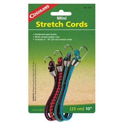 Picture of Coghlan's  4-Pack 10" Bungee Cord w/Plastic Coated Hooks 516 03-0679                                                         