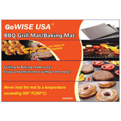 Picture of Ming's Mark GoWISEUSA (R) 2-Pack 13" x 15-3/4" 0.2MM Black Cooking Mat GW22607 03-0687                                       