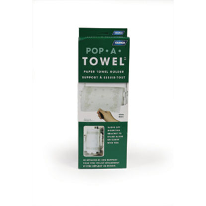 Picture of Camco Pop-A-Towel White Plastic Paper Towel Holder 57111 03-0762                                                             