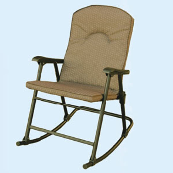 Picture of Prime Products  Desert Taupe Cambria Folding Rocker Chair 13-6805 03-0806                                                    