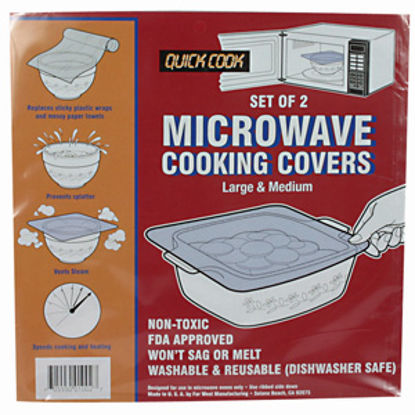 Picture of Camco  2-Pack Polypropylene Flat Microwave Cooking Cover 43790 03-0899                                                       