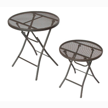 Picture of Prime Products  24" Dia x 26"H Brown Steel Folding Bistro Table 13-5087 03-0953                                              