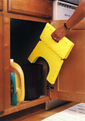 Picture of B&R Plastics EZ-Foldz 9"H Yellow Plastic Folding Step Stool 101-6Y 03-0968                                                   
