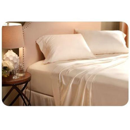 Picture of Denver Mattress  Ivory 300 TC 60" x 75" Short Queen Bed Sheet 343498 03-1058                                                 