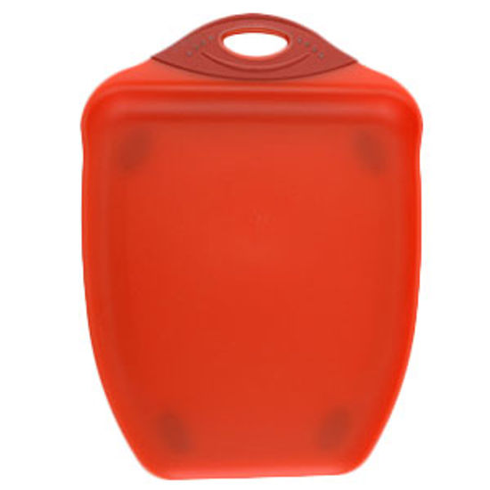 Picture of Dexas CHOP & SCOOP Red 13"L x 9-1/4"W Polypropylene Cutting Board 322-1795 03-1082                                           