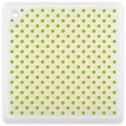 Picture of Dexas  Green Heat Resistant Silicone Plain Board Trivet w/ Raised Nibs GPN22383 03-1152                                      
