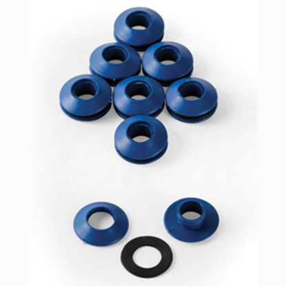 Picture of Camco  8-Pack Blue Plastic Fabric Grommet 51046 03-1433                                                                      