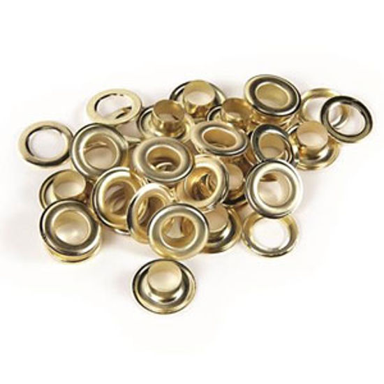 Picture of Camco  20-Pack Brass Fabric Grommet 51328 03-1471                                                                            