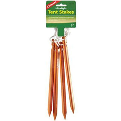 Picture of Coghlan's  6-Pack 9" Aluminum Tent Peg 1000 03-1910                                                                          