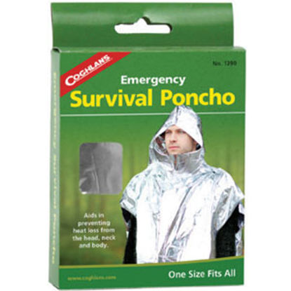 Picture of Coghlan's  39"W x 42-1/2"L Polyethylene/ Metallized Aluminum Emergency Blanket 1390 03-1915                                  