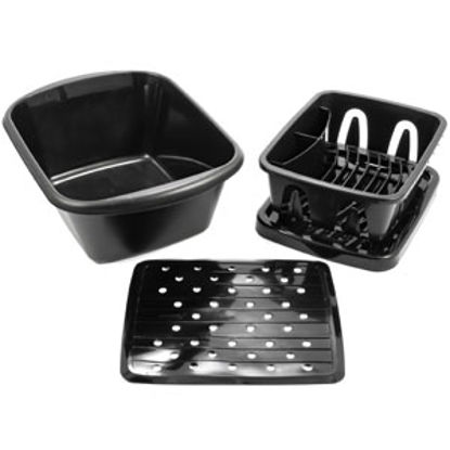 Picture of Camco  Black Plastic Dish Pan 43518 03-1955                                                                                  