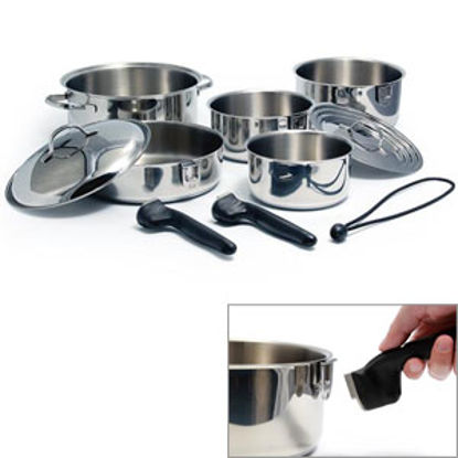 Picture of Camco  Stainless Steel w/ Aluminum Core Cookware Set 43921 03-1959                                                           